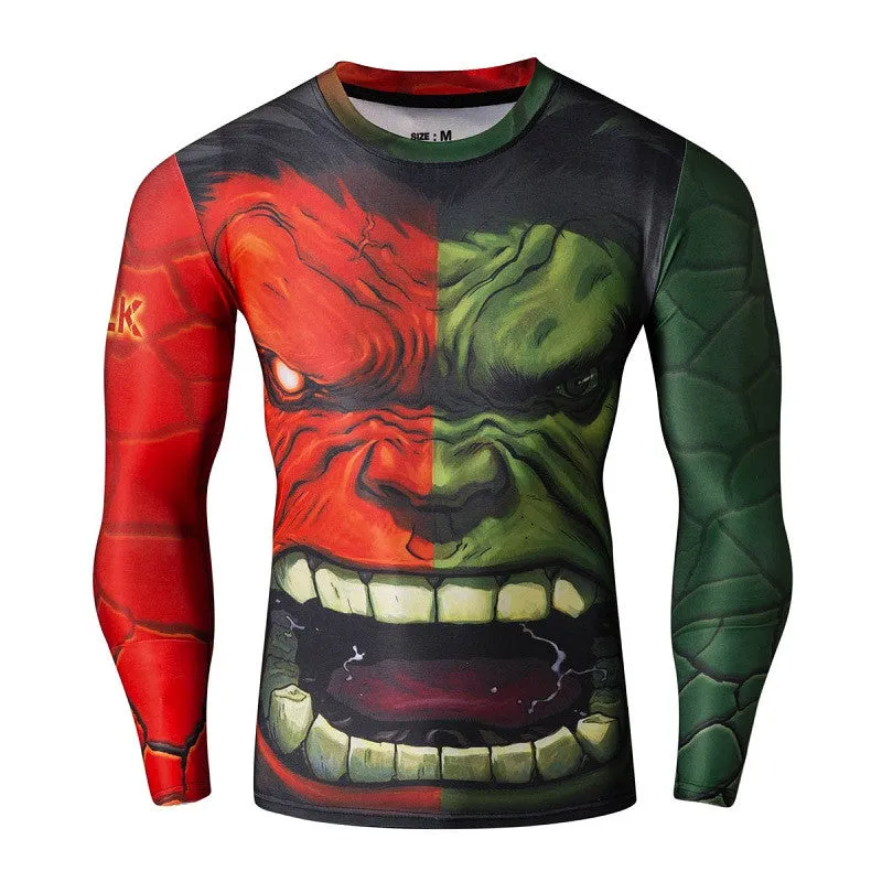 2016New Fashion Fitness Compression Shirt Men Cosplay Male Crossfit Plus Size Bodybuilding Men T shirt 3D Printed Superman Top