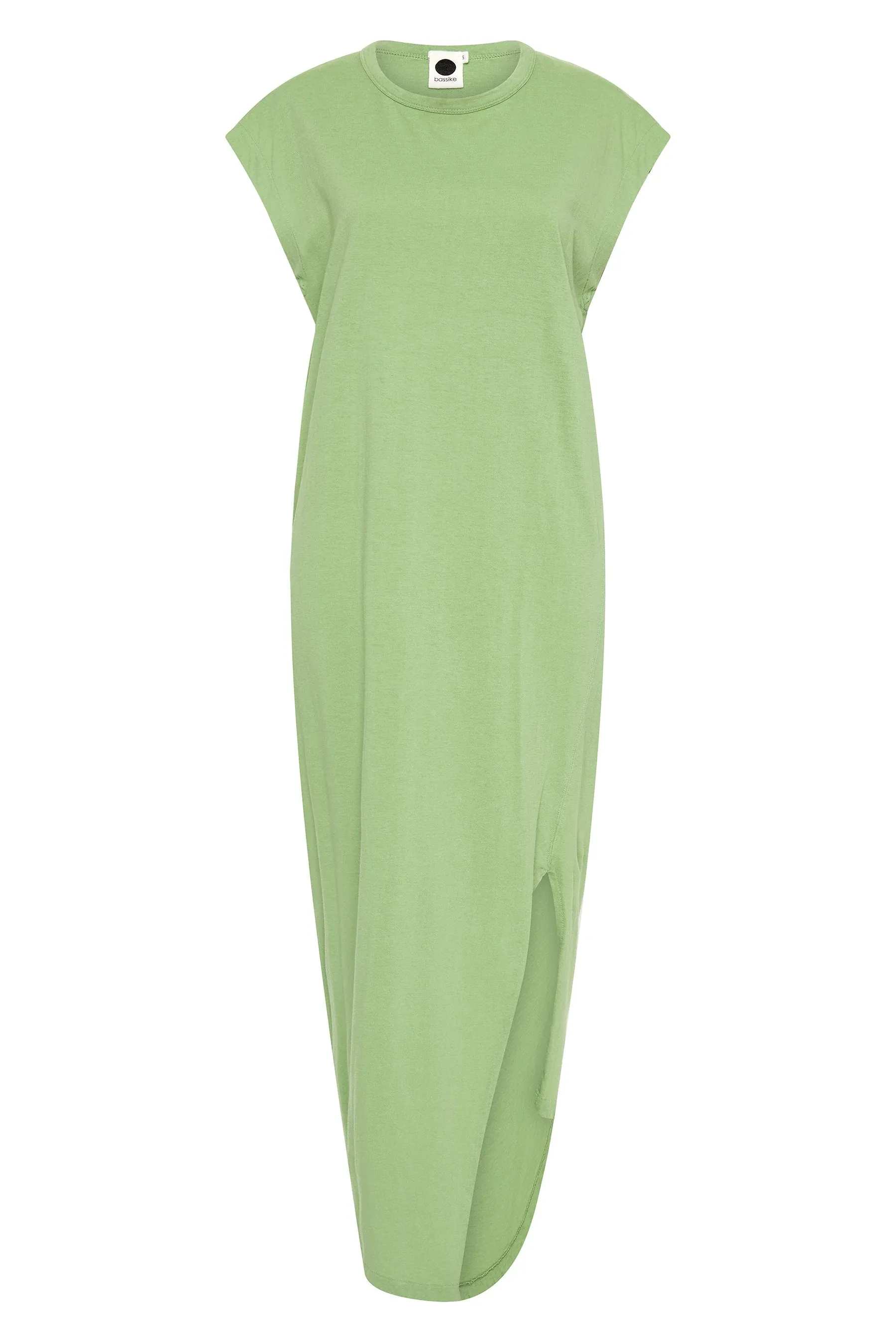 Bassike Asymmetric Split Tank Dress - Aspen Green