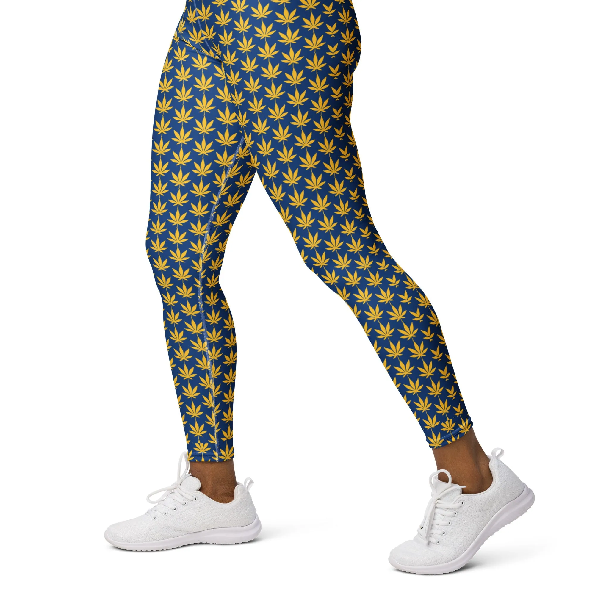 Blue And Yellow Yoga Leggings