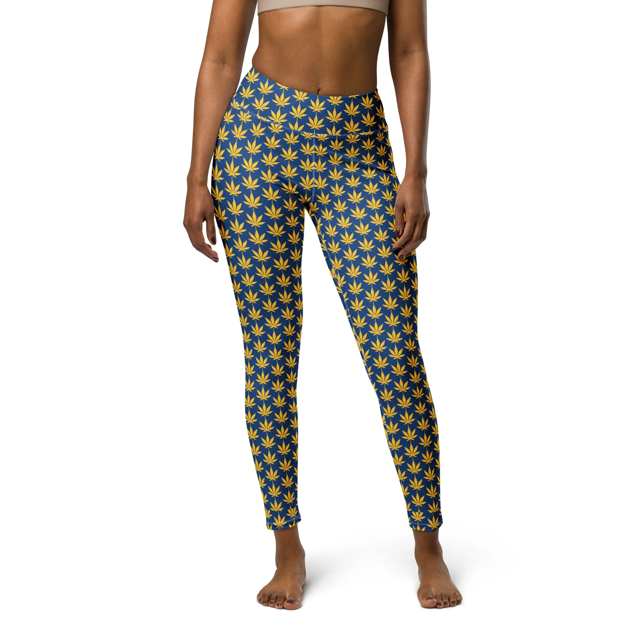 Blue And Yellow Yoga Leggings