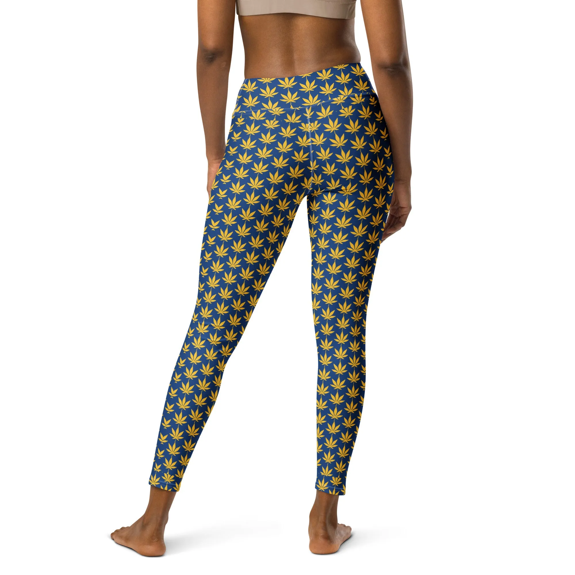 Blue And Yellow Yoga Leggings