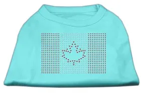 Canadian Flag Rhinestone Shirts Aqua S (10)