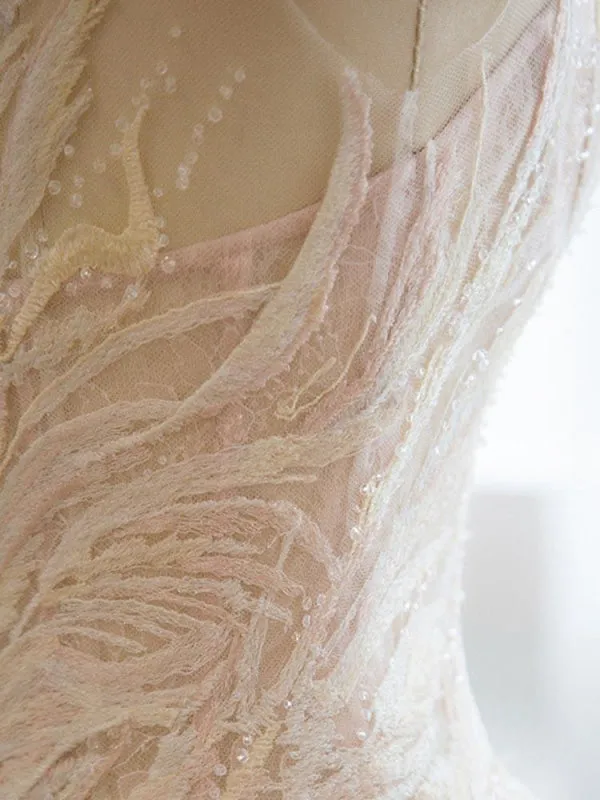 Elegant Lace A-Line Tulle Wedding Dresses