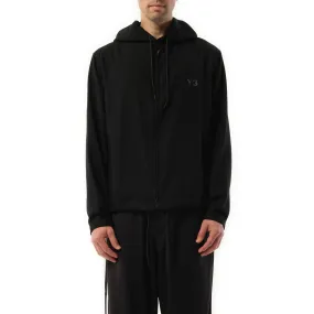 Flannel Hooded Jacket in Black