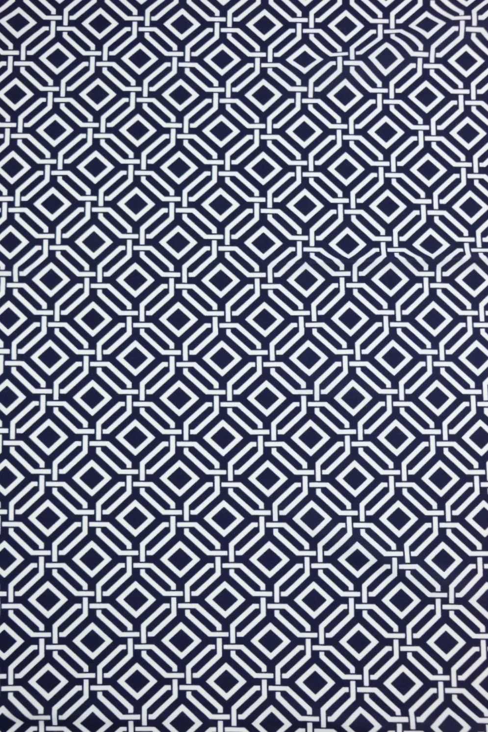 Intertwined on Navy Nylon Spandex Tricot | Designer Deadstock