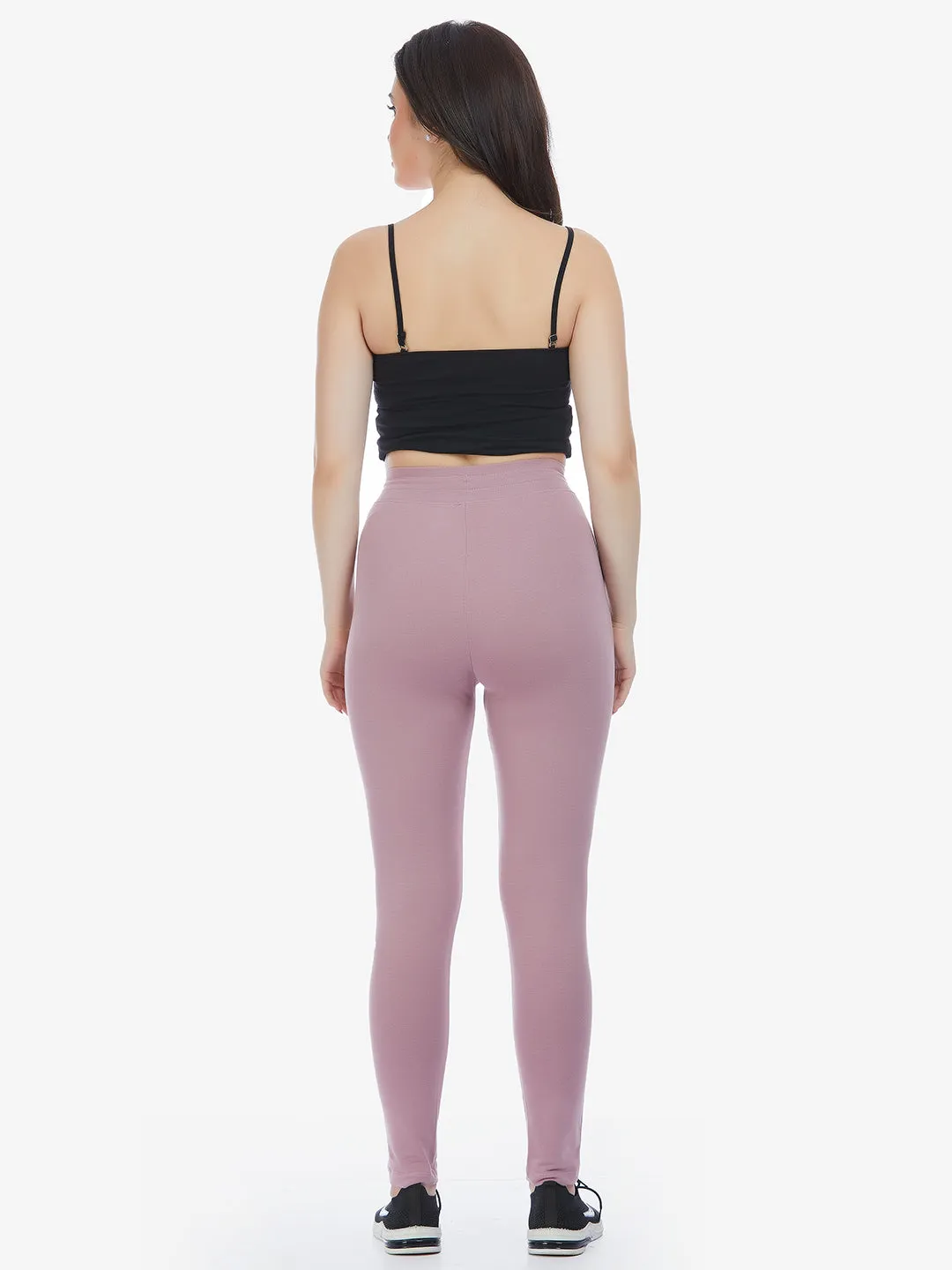 Light Pink Cotton Blend Track Pants
