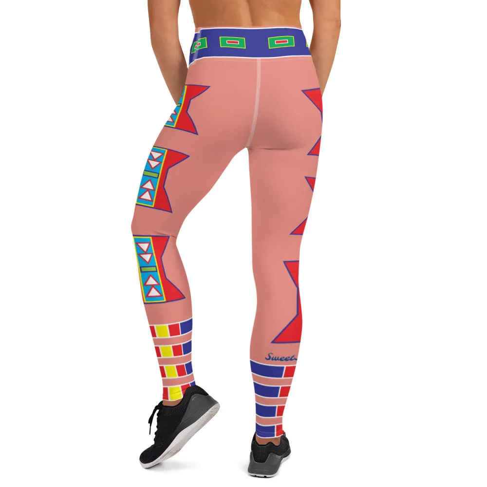 Live Crow Pink Yoga Leggings