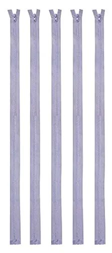 Mandala Crafts #5 Plastic Zipper - Separating Zippers for Sewing - Jacket Zipper Separating Zipper Replacement Zippers for Jackets Coats 5 PCs