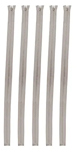 Mandala Crafts #5 Plastic Zipper - Separating Zippers for Sewing - Jacket Zipper Separating Zipper Replacement Zippers for Jackets Coats 5 PCs