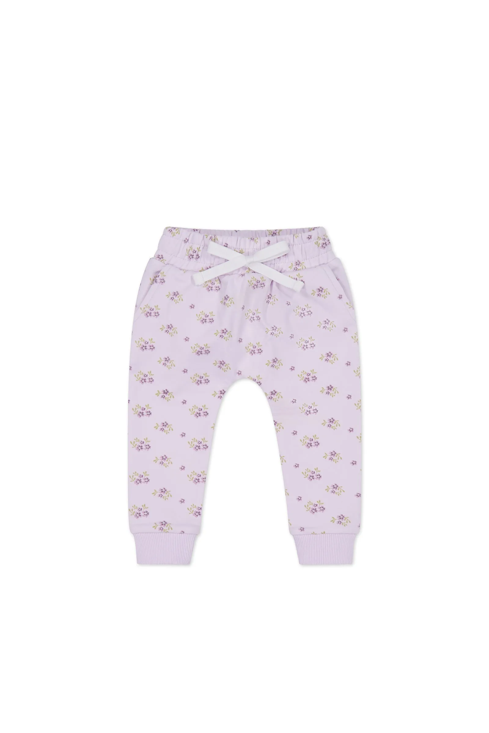Organic Cotton Morgan Track Pant - Rose Floral Pink
