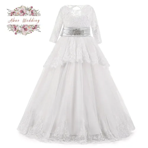 Pink Flower Girl Dress
