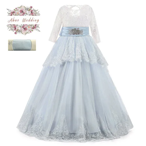 Pink Flower Girl Dress