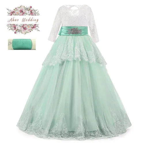 Pink Flower Girl Dress