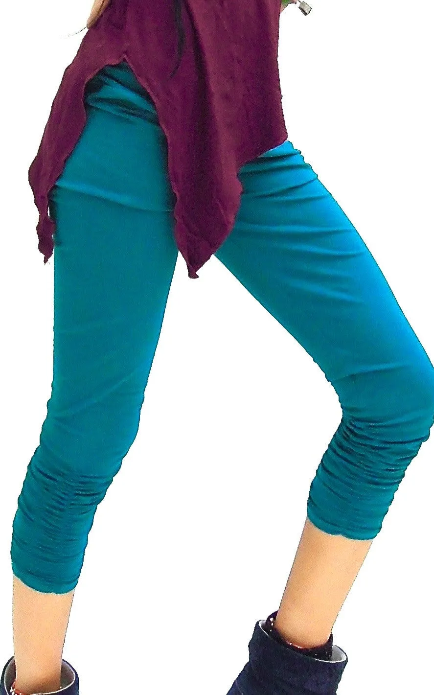 Plain Pleated lycra Leggings