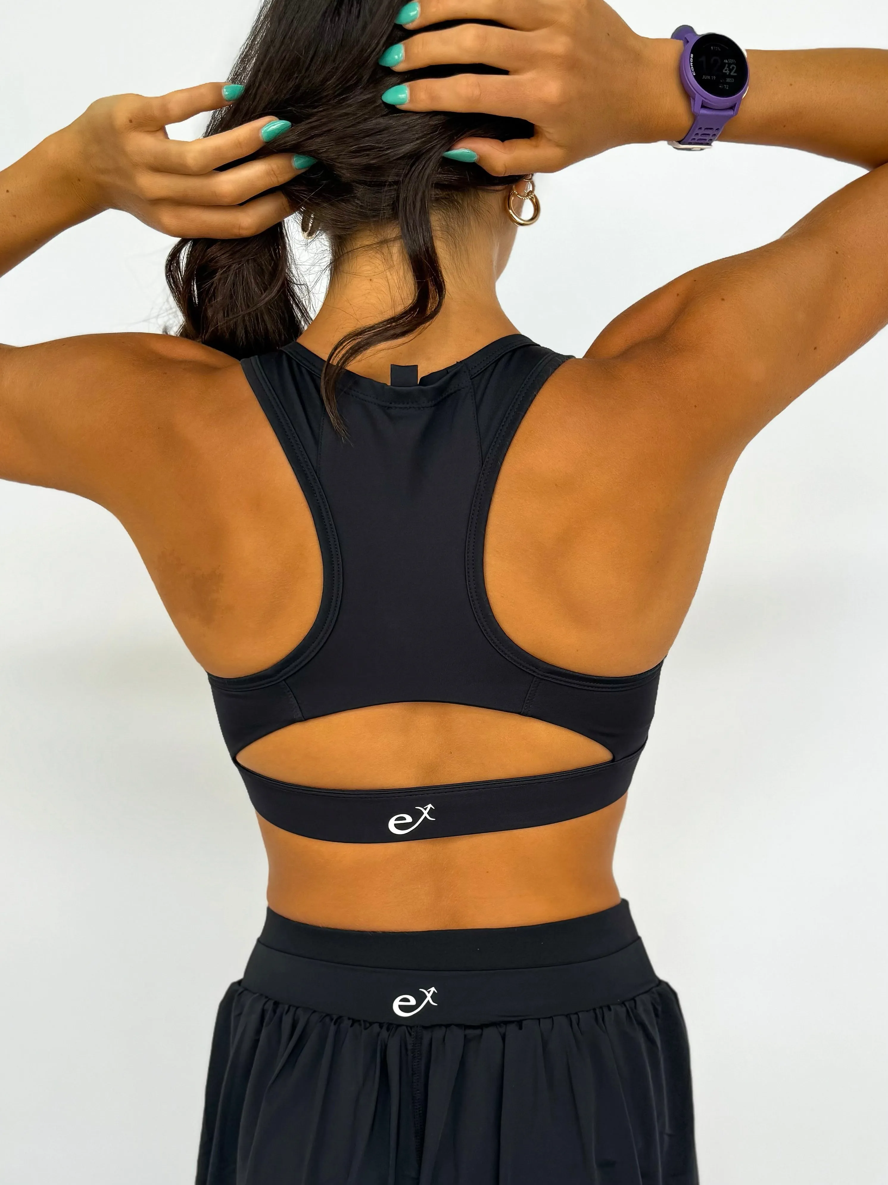 Race Day Sports Bra- Boulderthon Black