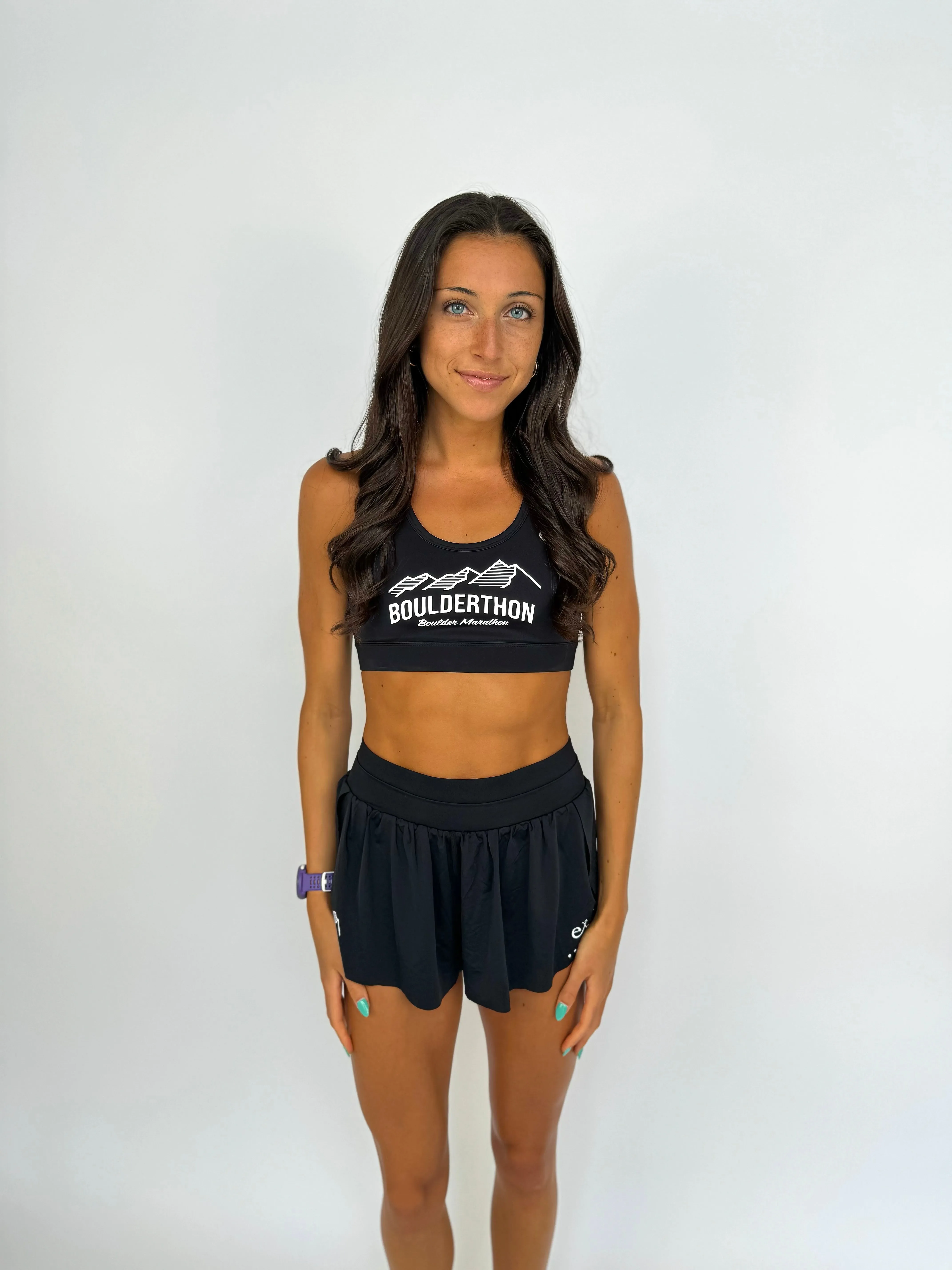 Race Day Sports Bra- Boulderthon Black