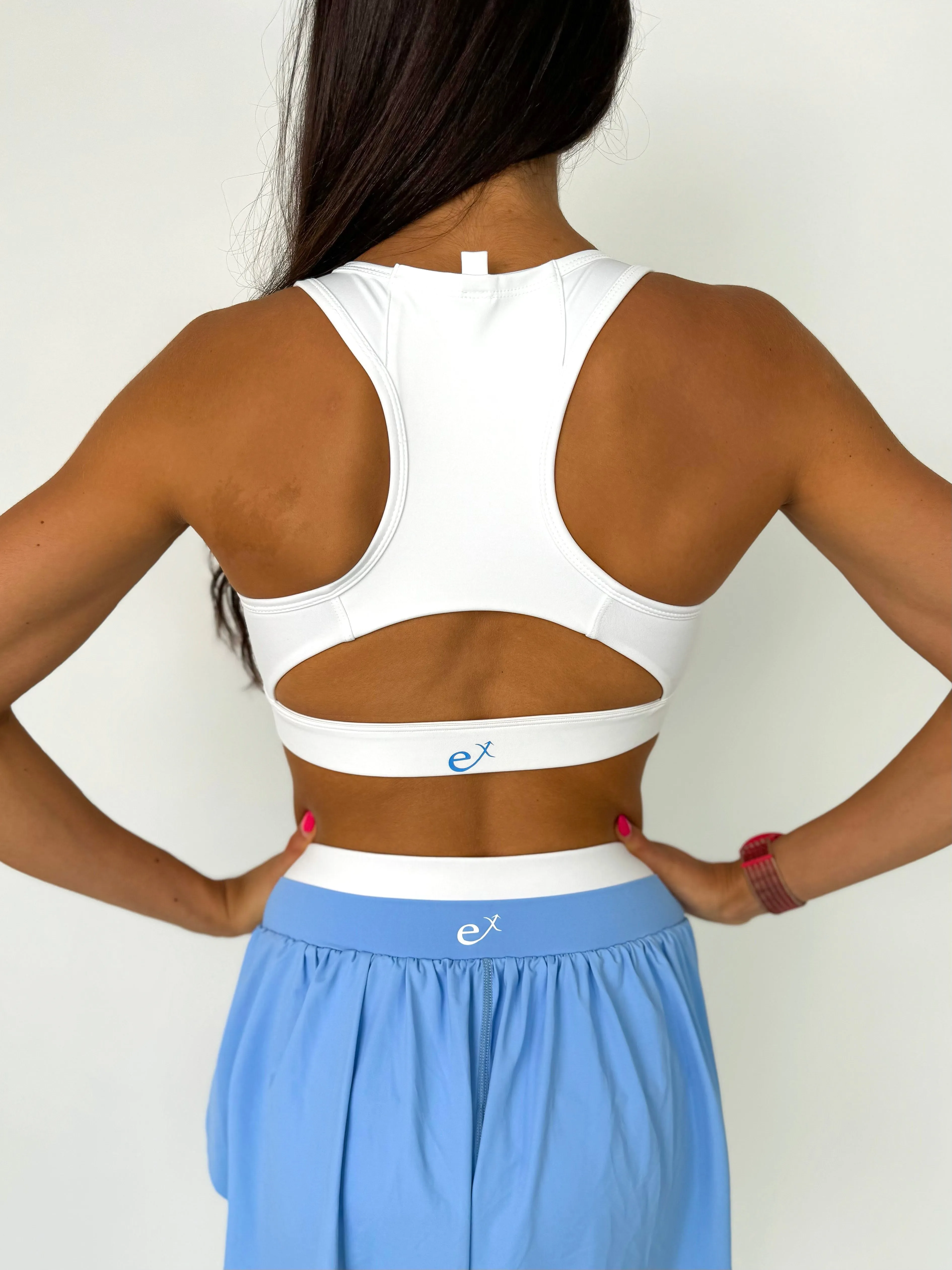Race Day Sports Bra- Boulderthon Blue