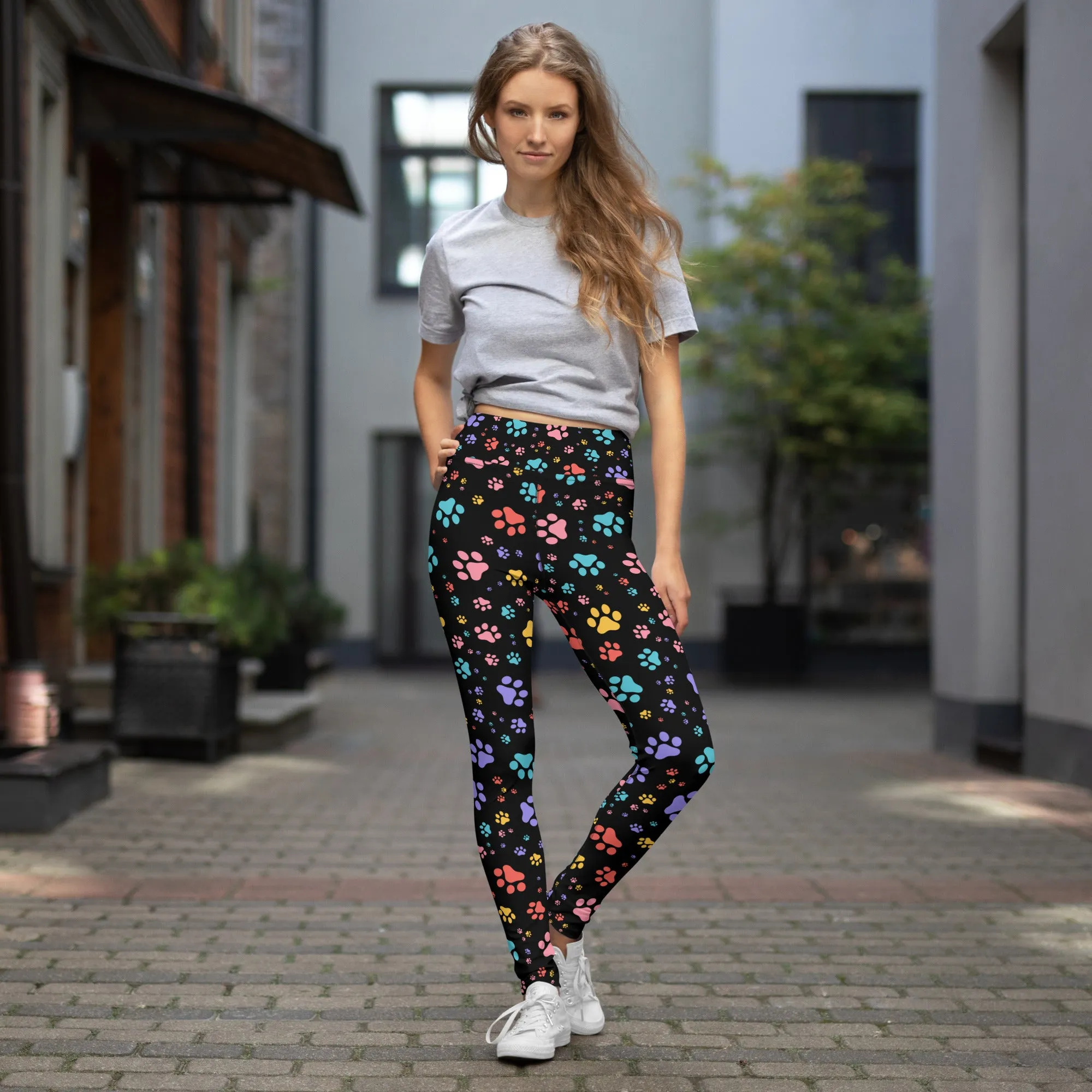 Rainbow Paws Yoga Leggings