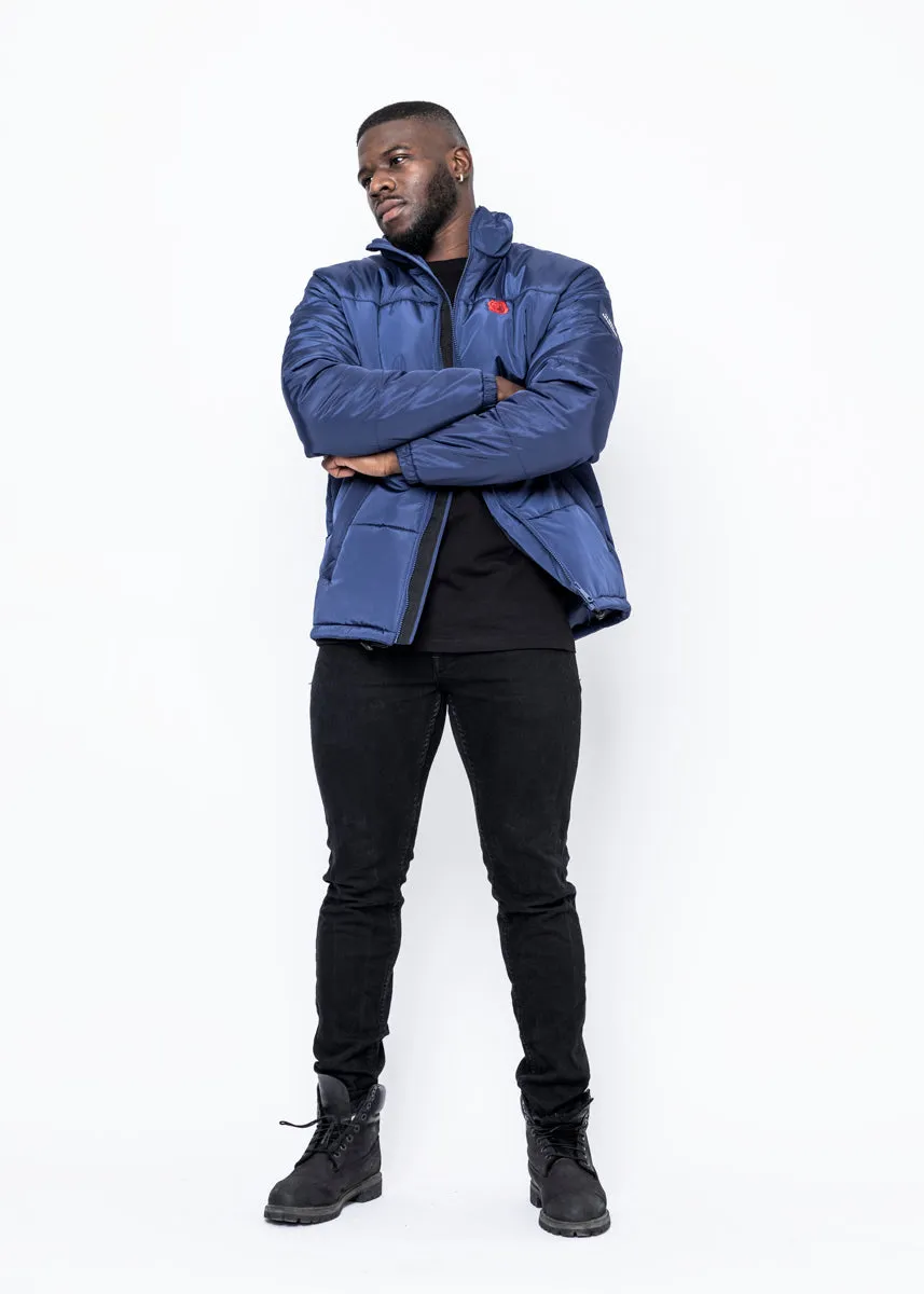 ROSE PUFFER JACKET - BLUE