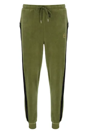 Sergio Tacchini Damarindo Velour Track Pants Stm27272-776  Sphagnum Khaki