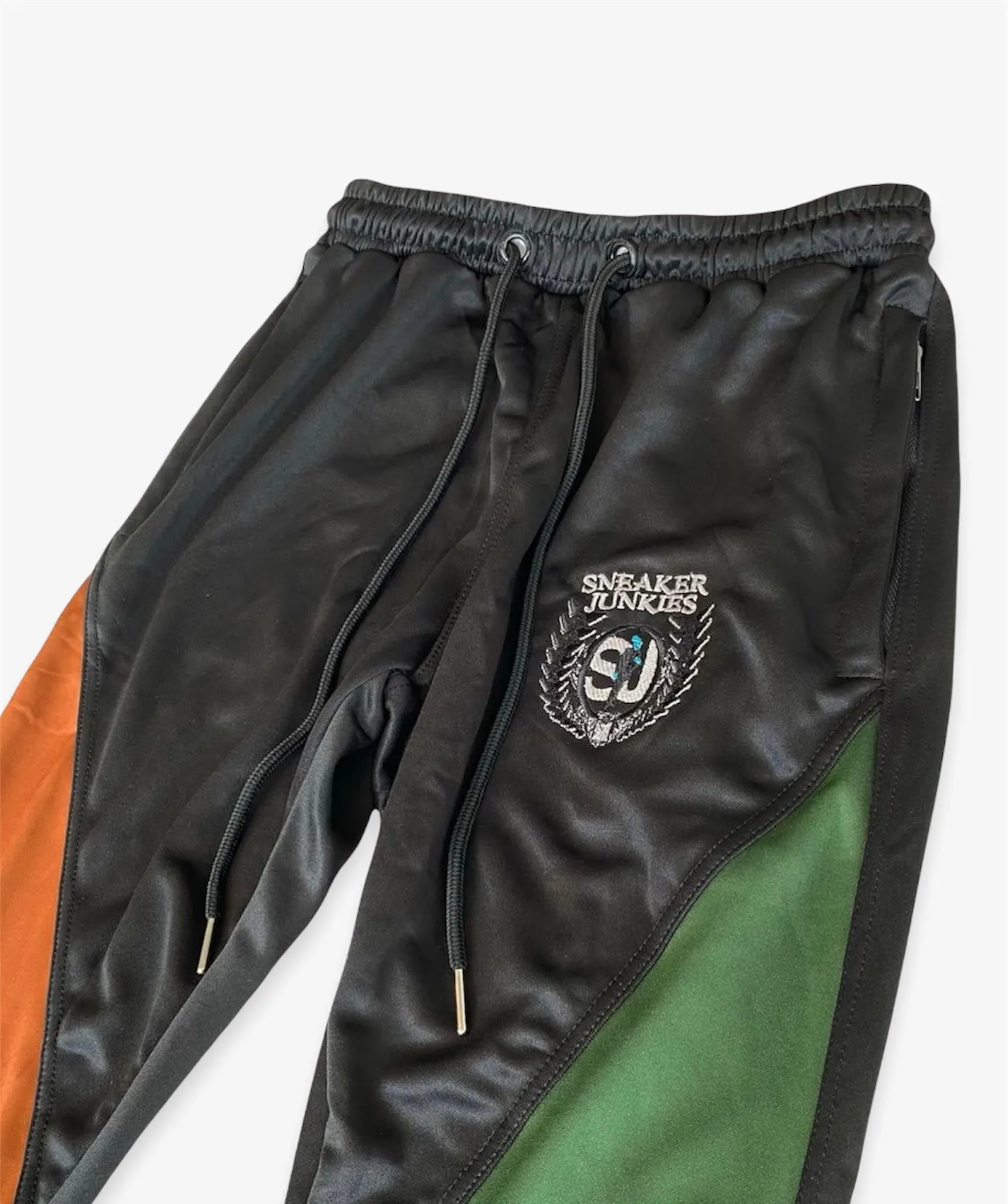 Sneaker Junkies Striped Track Pants Black Green Brown