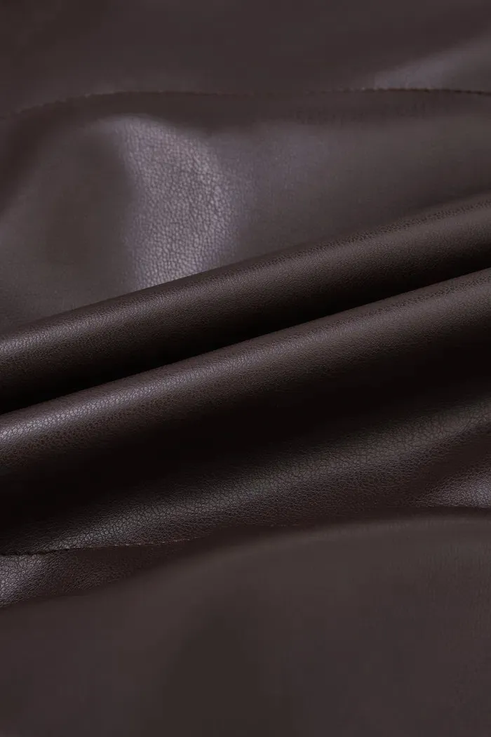 Thebe Faux Leather Puffer Jacket in Vegan Leather