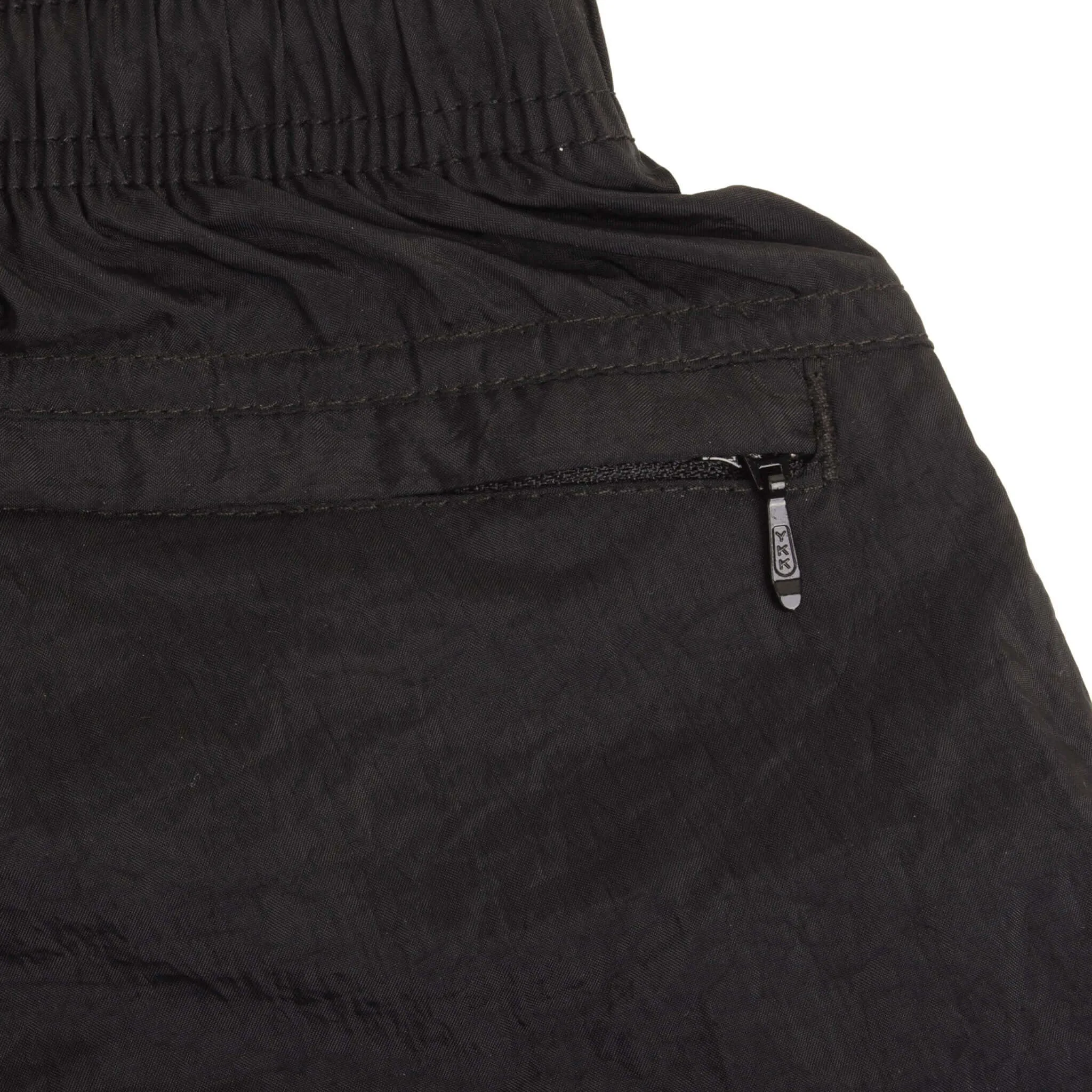 VINTAGE NIKE CLASSIC SWOOSH BLACK NYLON TRACK PANTS 1990S SIZE XL DEADSTOCK