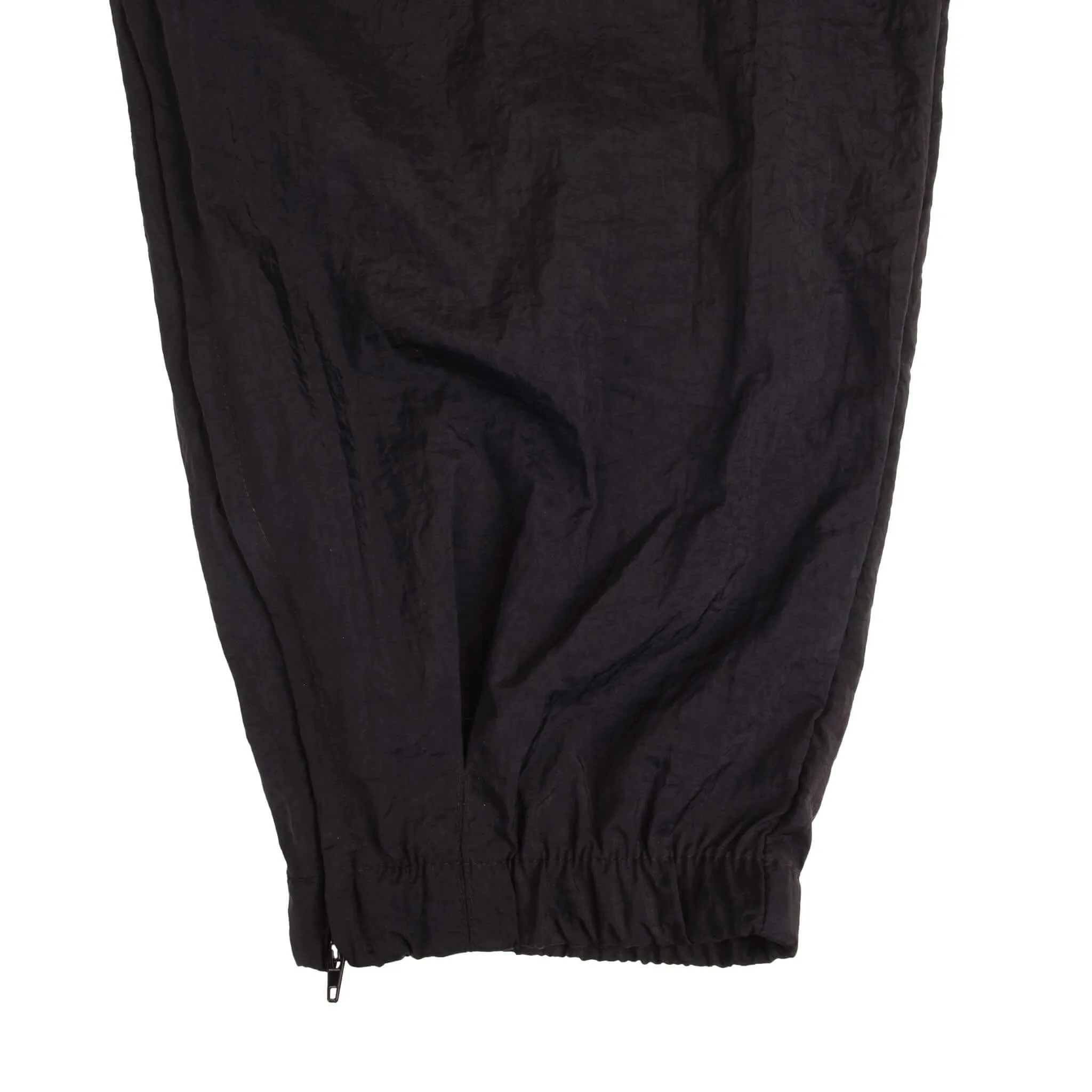 VINTAGE NIKE CLASSIC SWOOSH BLACK NYLON TRACK PANTS 1990S SIZE XL DEADSTOCK