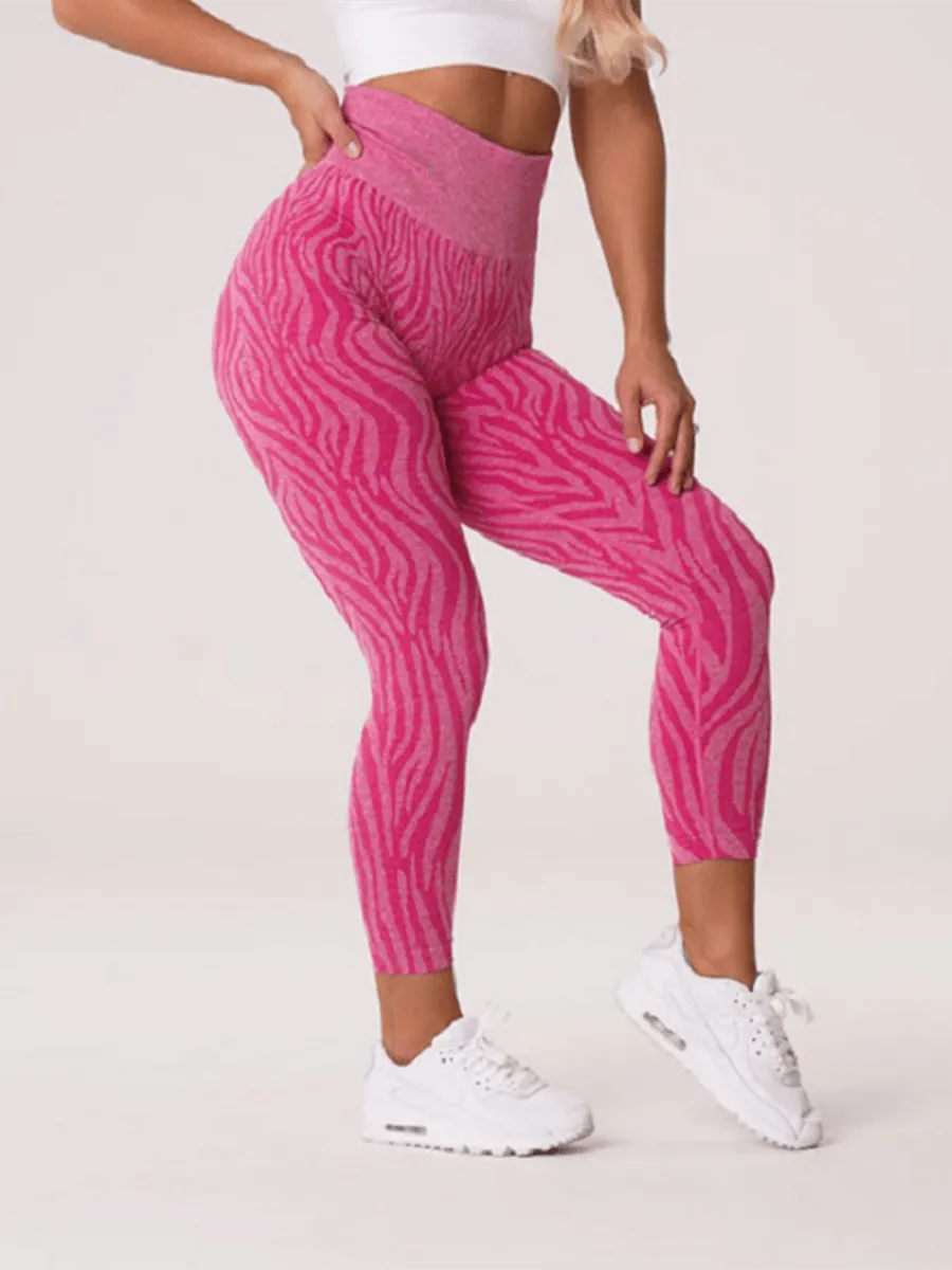 Wholesale Zebra Print High Waist Yoga Leggings