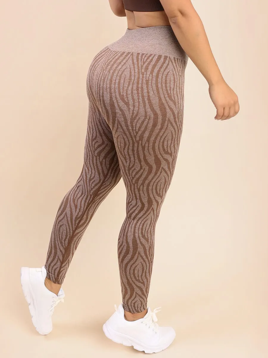 Wholesale Zebra Print High Waist Yoga Leggings