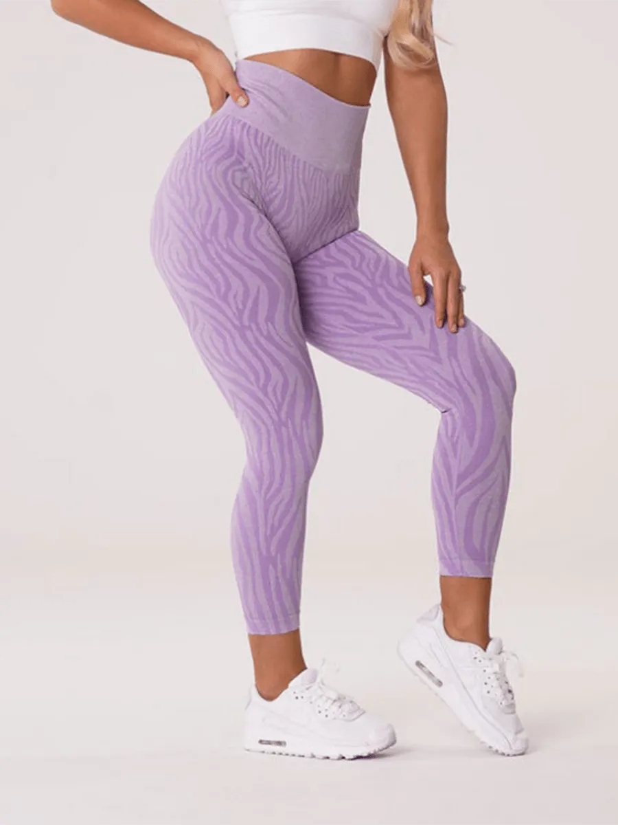 Wholesale Zebra Print High Waist Yoga Leggings