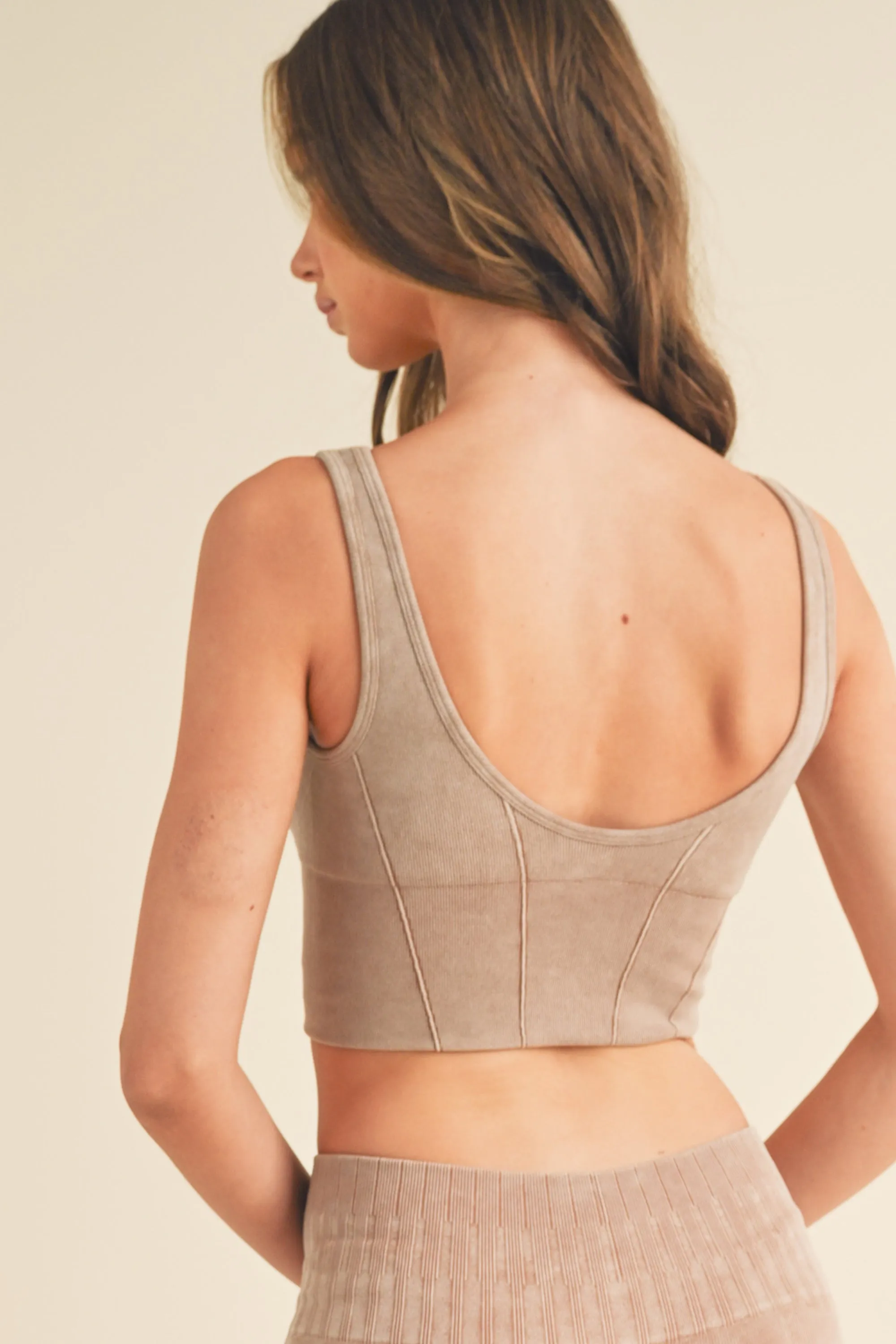 Women's Stone-Washed Active Sports Bra