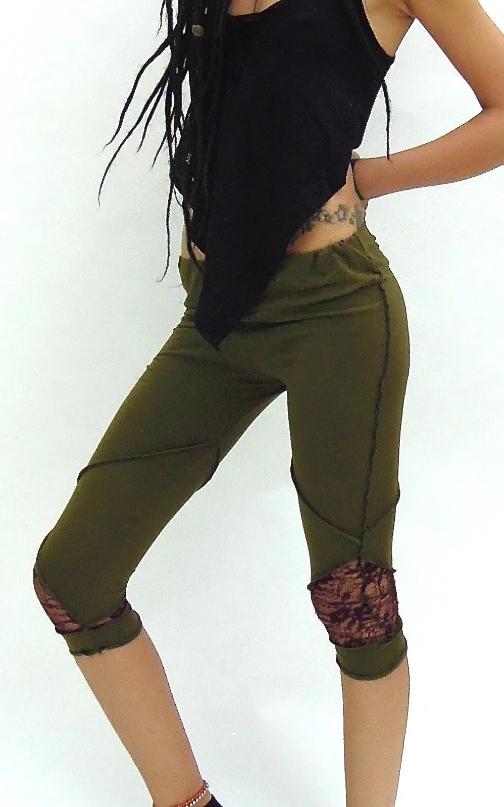 Yoga Capris Leggings Pixie style 3/4