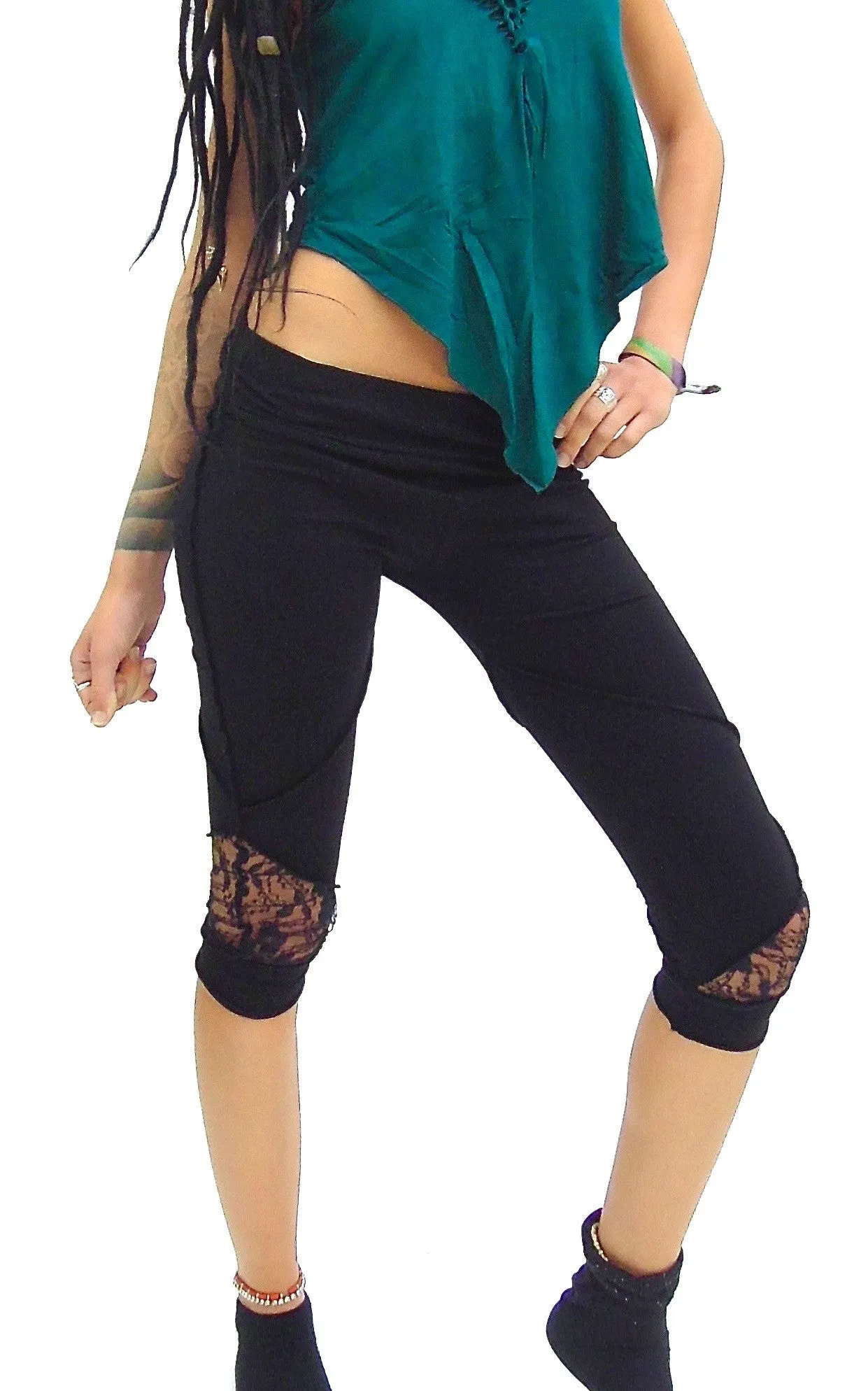 Yoga Capris Leggings Pixie style 3/4