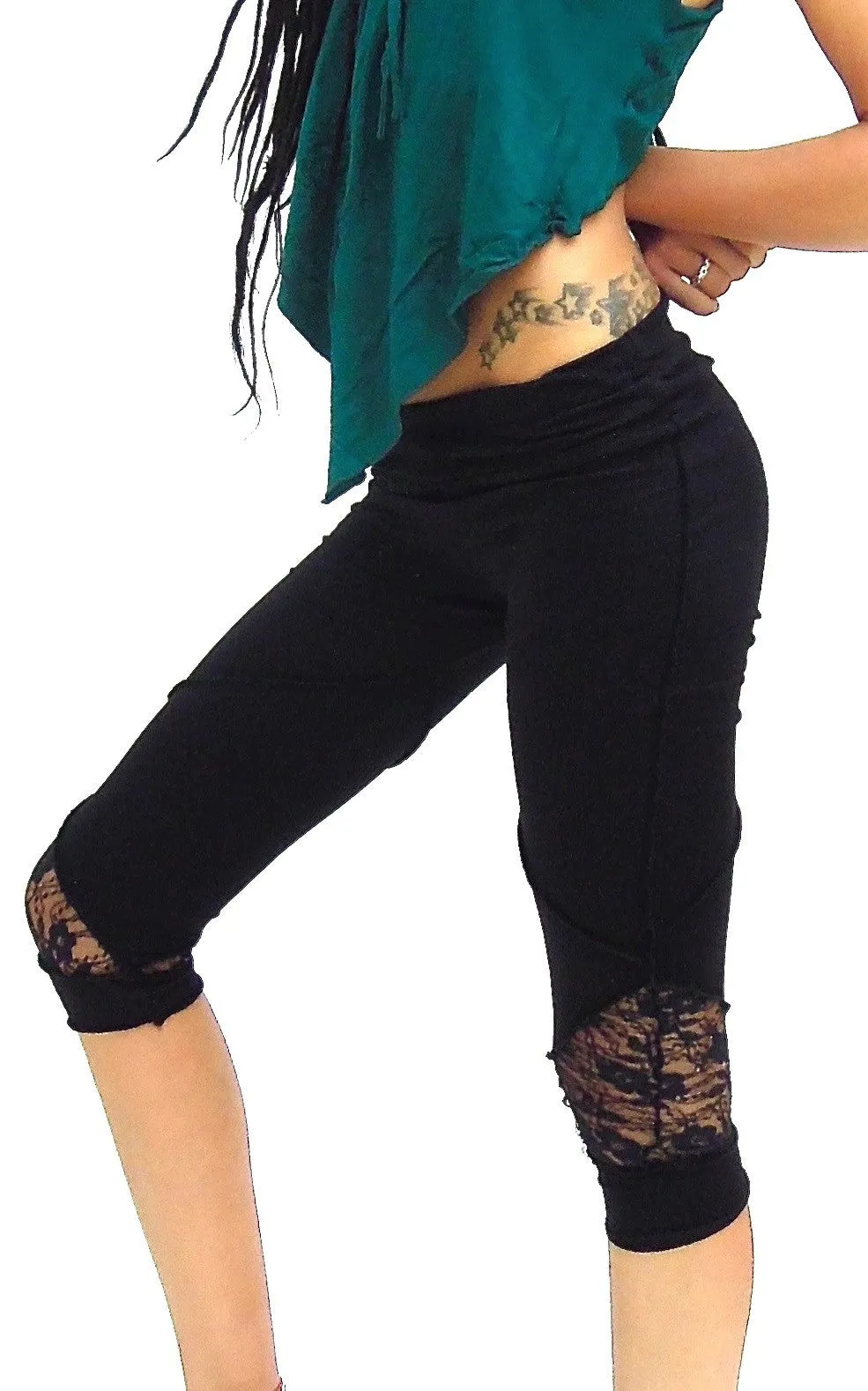 Yoga Capris Leggings Pixie style 3/4